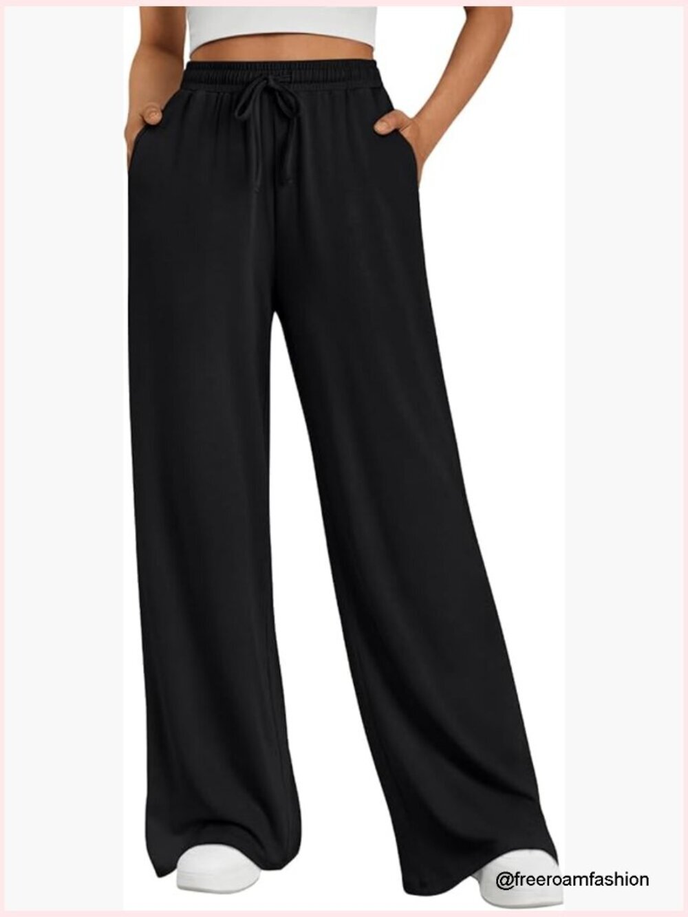 Wide Leg Lounge Pants Sweatpants with Pockets High Waisted Barrel Pajama Pants